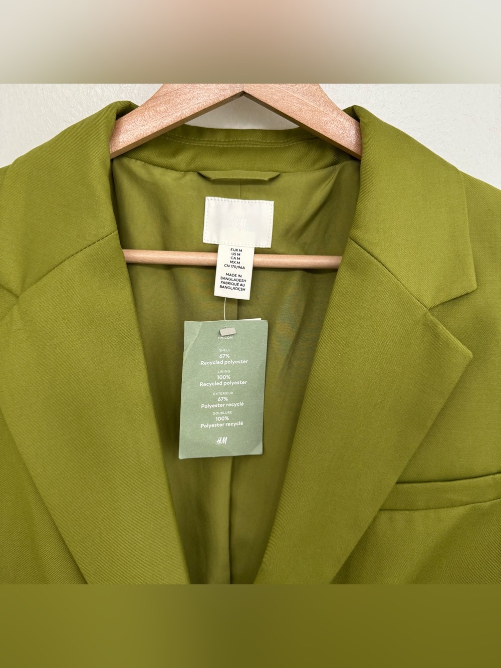 H&M Olive Green Oversized Blazer - Picture 6 of 10
